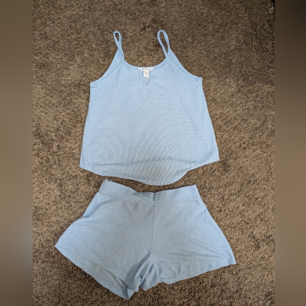 Athleta Waffle Lounge Set – Pale Blue | Women’s Size Small - Picture 2 of 5